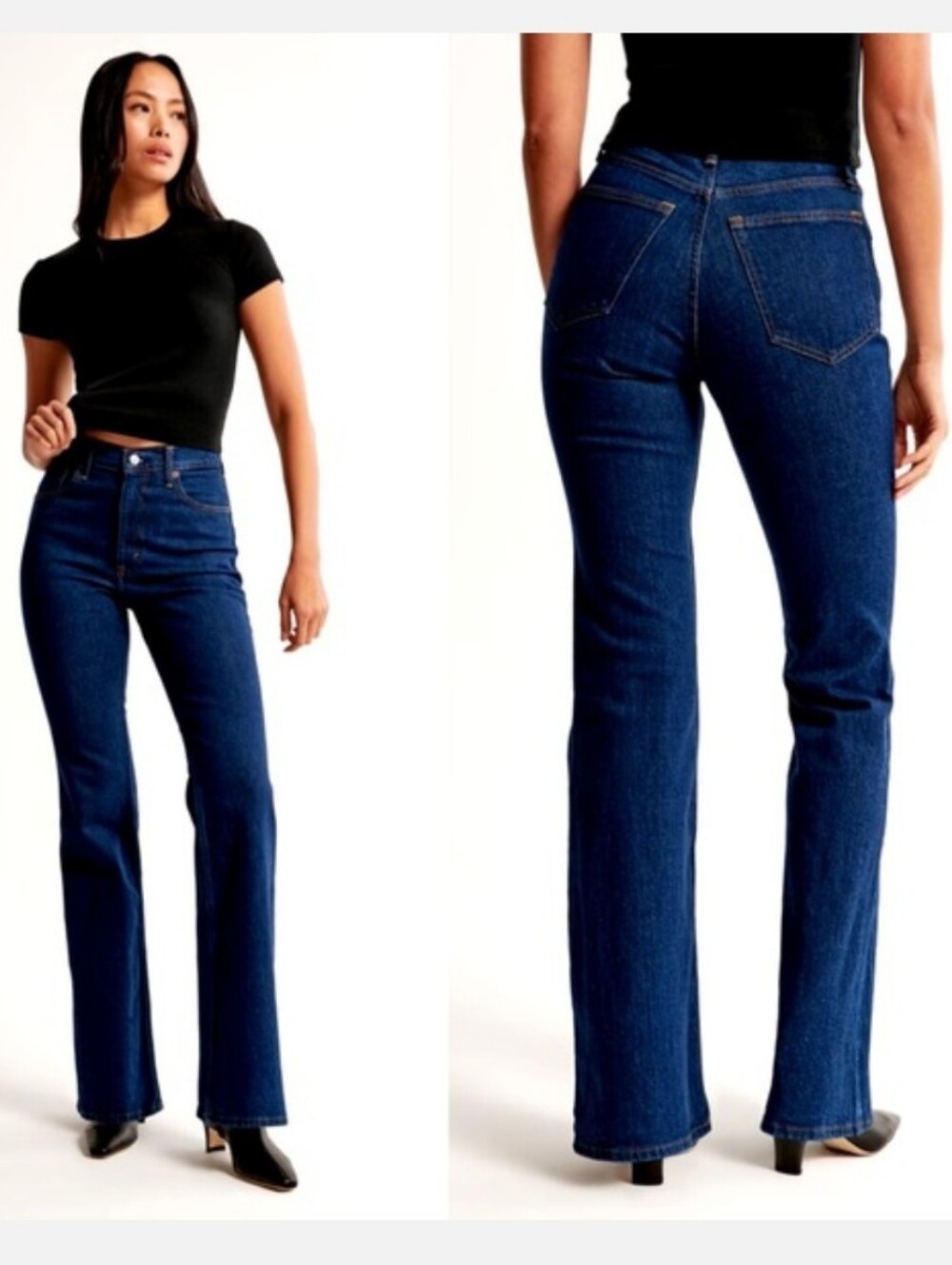 NWT Abercrombie & Fitch Curve Love The Vintage Flare High Rise Jean Size 34/18R